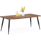 Table à manger rectangulaire Lantine 70,9 pouces, Meuble de cuisine, Marron+Noir