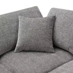 Canapé-lit modulaire 6 places en chenille Polibi avec ottoman