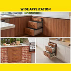 Tiroirs de cuisine extérieure 17 L x 20 H x 20 P, Triple tiroir BBQ encastrable avec poignée en acier inoxydable pour cuisines extérieures, îlot BBQ