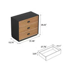 Table de toilette Luck Live Farmhouse en bois massif de 80 cm avec 3 tiroirs de rangement
