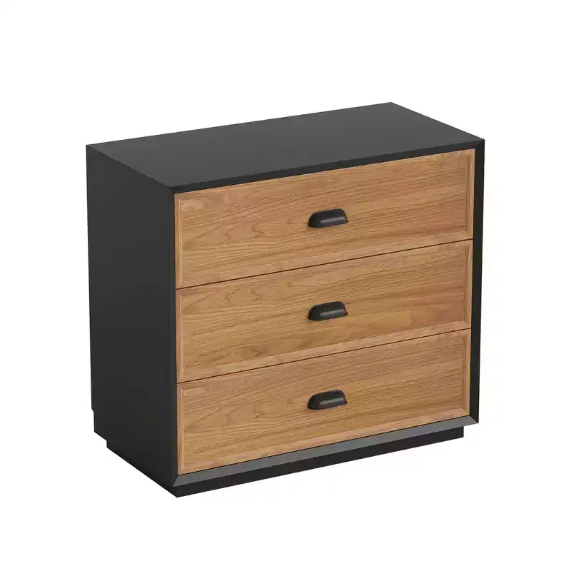 Table de toilette Luck Live Farmhouse en bois massif de 80 cm avec 3 tiroirs de rangement