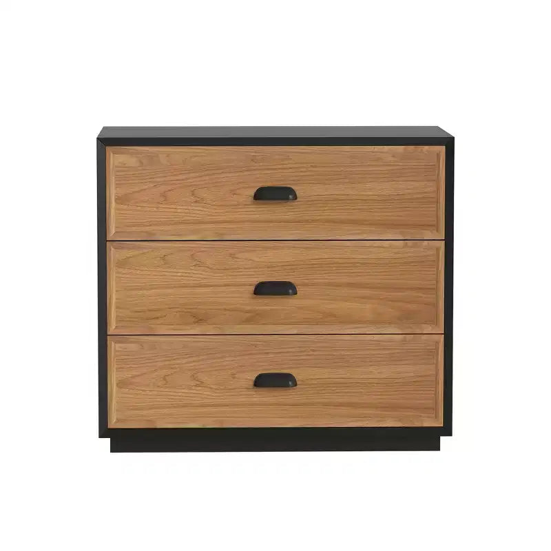 Table de toilette Luck Live Farmhouse en bois massif de 80 cm avec 3 tiroirs de rangement