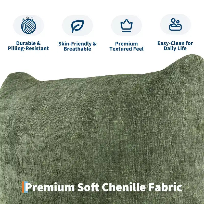 Canapé modulaire en tissu chenille, Causeuse 2 places style nuage avec coussins haute résilience, Design sans ossature pour appartements et salons