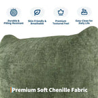 Canapé modulaire en tissu chenille, Causeuse 2 places style nuage avec coussins haute résilience, Design sans ossature pour appartements et salons