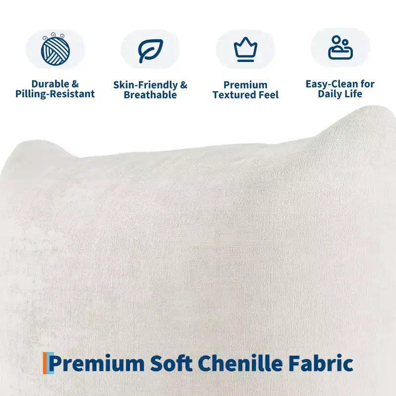 Canapé modulaire en tissu chenille, Causeuse 2 places style nuage avec coussins haute résilience, Design sans ossature pour appartements et salons