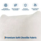 Canapé modulaire en tissu chenille, Causeuse 2 places style nuage avec coussins haute résilience, Design sans ossature pour appartements et salons