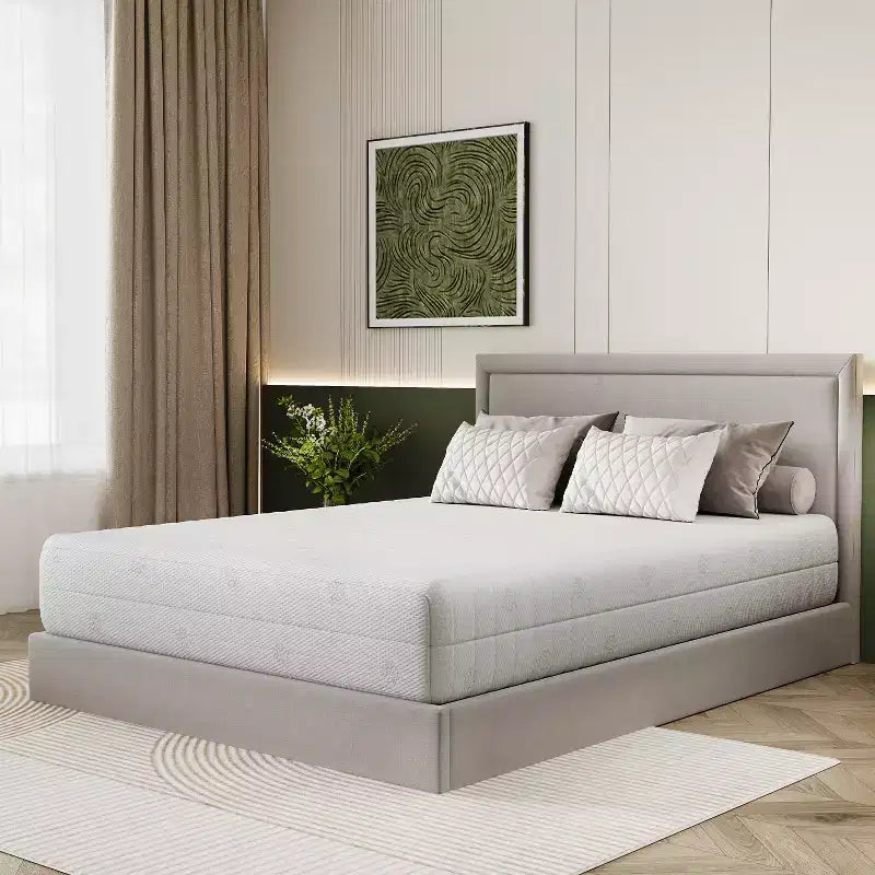 Matelas Novilla 12 pouces en mousse à mémoire de forme au gel pour des nuits fraîches et un soulagement de la pression, isolation des mouvements