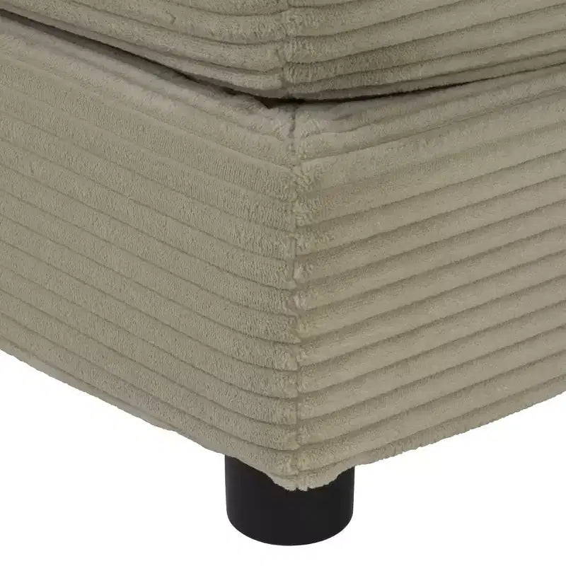 MAYEERTY 141.6 Canapé modulaire moderne en velours côtelé rembourré avec quatre oreillers pour salon, marron