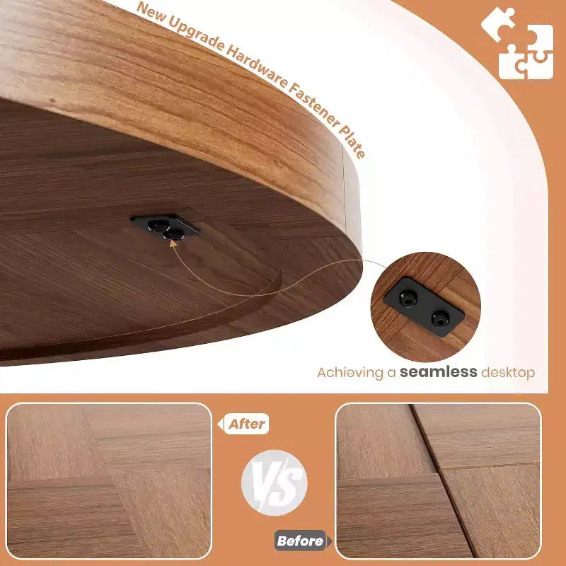 Table à manger ronde de 47" pour 4 à 6 personnes - Table de cuisine circulaire avec piètement robuste, pour salon, cuisine, appartement