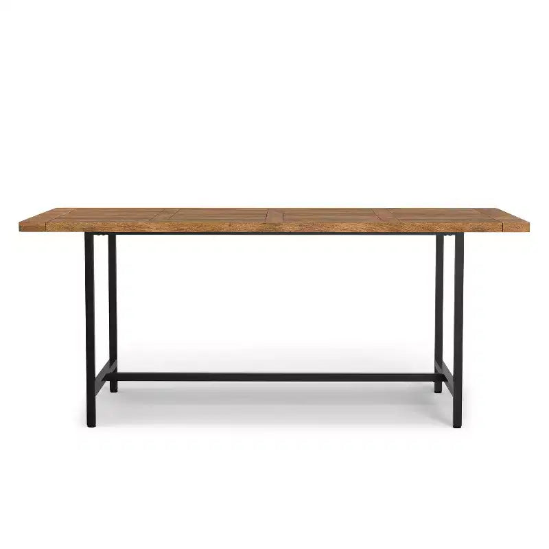 Table à manger moderne industrielle rectangulaire Portage bois et métal de 183 cm de large