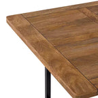 Table à manger moderne industrielle rectangulaire Portage bois et métal de 183 cm de large