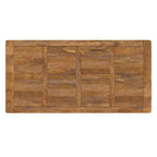 Table à manger moderne industrielle rectangulaire Portage bois et métal de 183 cm de large