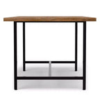 Table à manger moderne industrielle rectangulaire Portage bois et métal de 183 cm de large