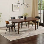 Table à manger extensible rectangulaire contemporaine Fairway 60-76 pouces x 36 pouces