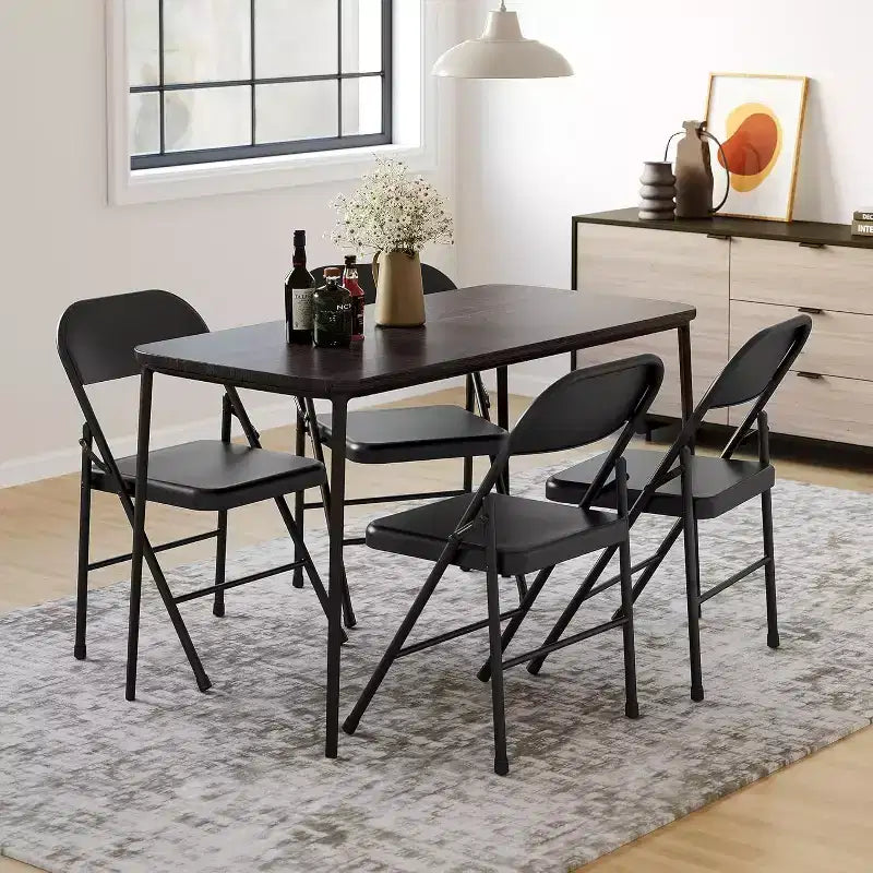 Chaises pliantes tout acier (lot de 8) - Robustes, capacité de 158 kg pour événements intérieurs/extérieurs, fêtes et repas