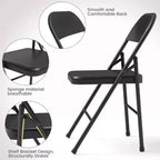 Chaises pliantes tout acier (lot de 8) - Robustes, capacité de 158 kg pour événements intérieurs/extérieurs, fêtes et repas