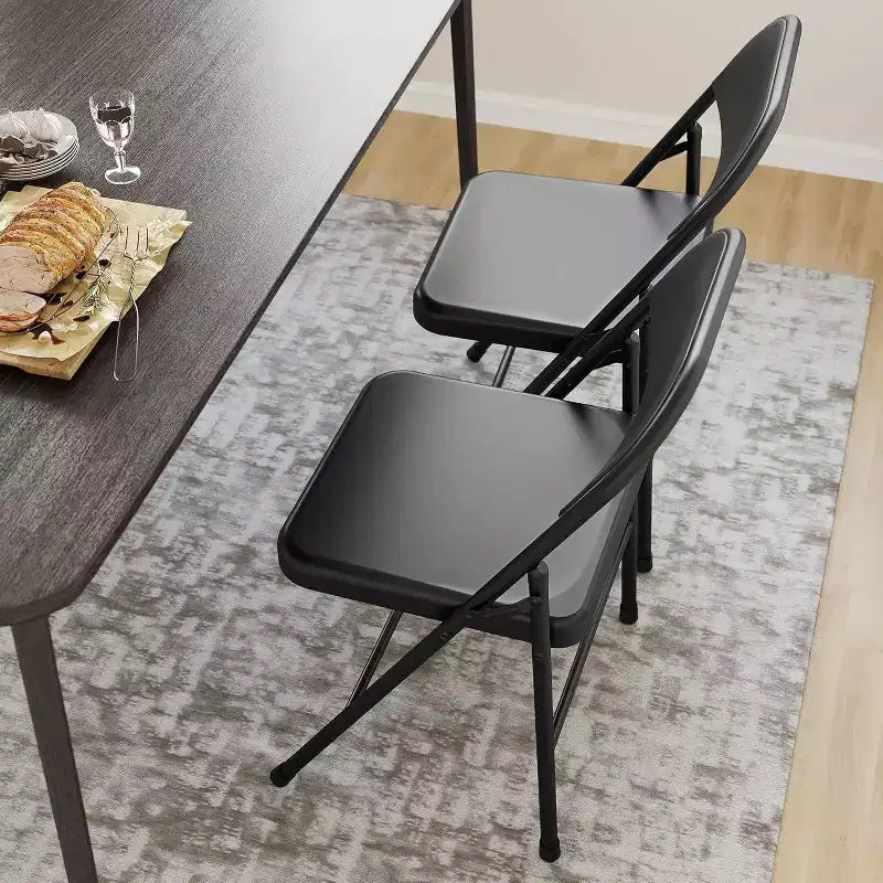 Chaises pliantes tout acier (lot de 8) - Robustes, capacité de 158 kg pour événements intérieurs/extérieurs, fêtes et repas