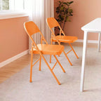 Chaises pliantes tout acier (lot de 8) - Robustes, capacité de 158 kg pour événements intérieurs/extérieurs, fêtes et repas