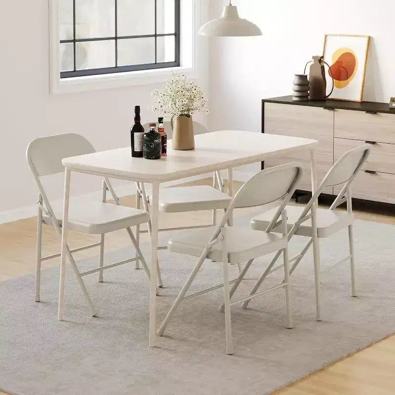 Chaises pliantes tout acier (lot de 8) - Robustes, capacité de 158 kg pour événements intérieurs/extérieurs, fêtes et repas