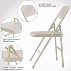 Chaises pliantes tout acier (lot de 8) - Robustes, capacité de 158 kg pour événements intérieurs/extérieurs, fêtes et repas