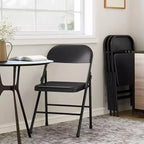 Chaises pliantes tout acier (lot de 8) - Robustes, capacité de 158 kg pour événements intérieurs/extérieurs, fêtes et repas