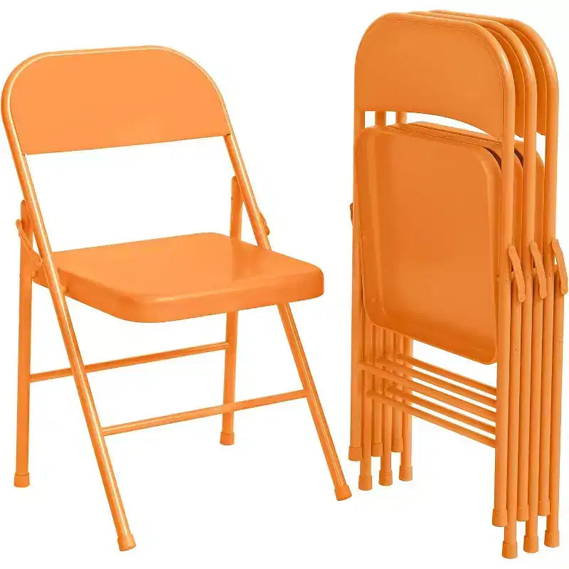 Chaises pliantes tout acier (lot de 8) - Robustes, capacité de 158 kg pour événements intérieurs/extérieurs, fêtes et repas