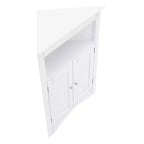 Meuble d'appoint d'angle, Meuble de rangement de salle de bain sur pied avec portes et étagères, Rangement autonome pour la cuisine, le salon, la salle de bain