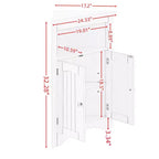 Meuble d'appoint d'angle, Meuble de rangement de salle de bain sur pied avec portes et étagères, Rangement autonome pour la cuisine, le salon, la salle de bain