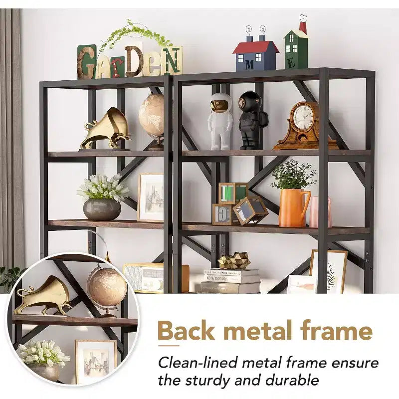 Étagère industrielle Lantine de 71 pouces, bibliothèque étagère à 6 niveaux, étagère de rangement ouverte autoportante pour chambre, bureau à domicile, salon