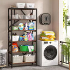 Étagère industrielle Lantine de 71 pouces, bibliothèque étagère à 6 niveaux, étagère de rangement ouverte autoportante pour chambre, bureau à domicile, salon