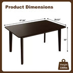 GDFStudio Conner Ensemble de salle à manger 5 pièces de style campagnard 1 table en bois massif et 4 chaises rembourrées