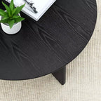 GDFStudio Sungmin Table Basse Ronde Moderne en Bois avec Pieds en Croix
