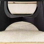 GDFStudio Sungmin Table Basse Ronde Moderne en Bois avec Pieds en Croix