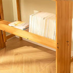 NAYSAYE Bureau pliable Table d'appoint compacte pour ordinateur pour petits espaces Bureau à domicile Chambre Dortoir Naturel, Marron, 32.68*21.26*29.92