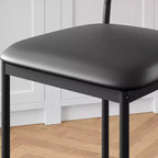 Lot de 4 tabourets de comptoir gris rembourrés Chaises de salle à manger modernes de 64,7 cm avec pieds en métal, repose-pieds et dossier pour îlot de cuisine ou salle à manger