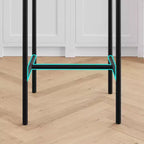Lot de 4 tabourets de comptoir gris rembourrés Chaises de salle à manger modernes de 64,7 cm avec pieds en métal, repose-pieds et dossier pour îlot de cuisine ou salle à manger