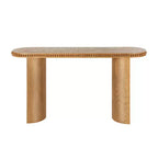 Console Polibi vintage avec bordure perlée et pieds incurvés réversibles
