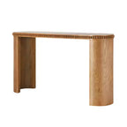 Console Polibi vintage avec bordure perlée et pieds incurvés réversibles