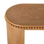 Console Polibi vintage avec bordure perlée et pieds incurvés réversibles