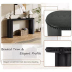 Console Polibi vintage avec bordure perlée et pieds incurvés réversibles