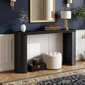 Polibi Vintage Beaded-Trim Console Table with Reversible Curved Legs