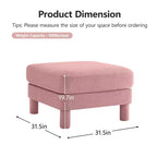 MAYEERTY Repose-pieds Ottomane Moderne en Polyester Bouclé, Tabouret Rembourré pour Salon, Chambre, Bureau