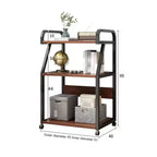 GustoWave Support d'imprimante à 3 niveaux sur roulettes, table d'imprimante mobile avec étagère de rangement, chariot d'imprimante roulant avec roulettes pour bureau à domicile