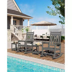 Fauteuil à bascule d'extérieur, chaise de jardin toutes saisons, chaises de patio résistantes aux intempéries, fauteuil à bascule en PEHD pour adultes, bascule de véranda pour jardin, terrasse de cour