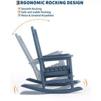 Fauteuil à bascule d'extérieur, chaise de jardin toutes saisons, chaises de patio résistantes aux intempéries, fauteuil à bascule en PEHD pour adultes, bascule de véranda pour jardin, terrasse de cour