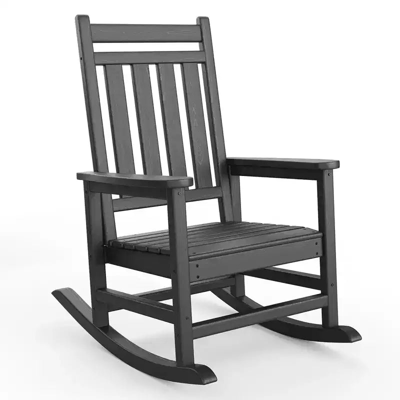 Fauteuil à bascule d'extérieur, chaise de jardin toutes saisons, chaises de patio résistantes aux intempéries, fauteuil à bascule en PEHD pour adultes, bascule de véranda pour jardin, terrasse de cour