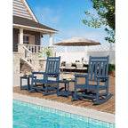 Fauteuil à bascule d'extérieur, chaise de jardin toutes saisons, chaises de patio résistantes aux intempéries, fauteuil à bascule en PEHD pour adultes, bascule de véranda pour jardin, terrasse de cour