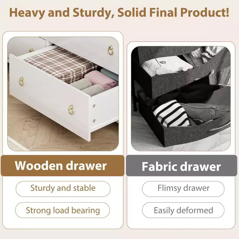 Commode haute à 4 tiroirs - Meuble de rangement 37 pour chambre, placard, chambre d'enfant, salon et couloir