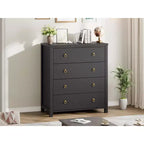 Commode haute à 4 tiroirs - Meuble de rangement 37 pour chambre, placard, chambre d'enfant, salon et couloir