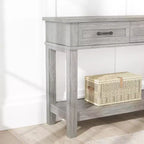 Acekool 54 Table d'entrée de ferme avec 3 tiroirs et 2 étagères ouvertes, console pour salon ou couloir